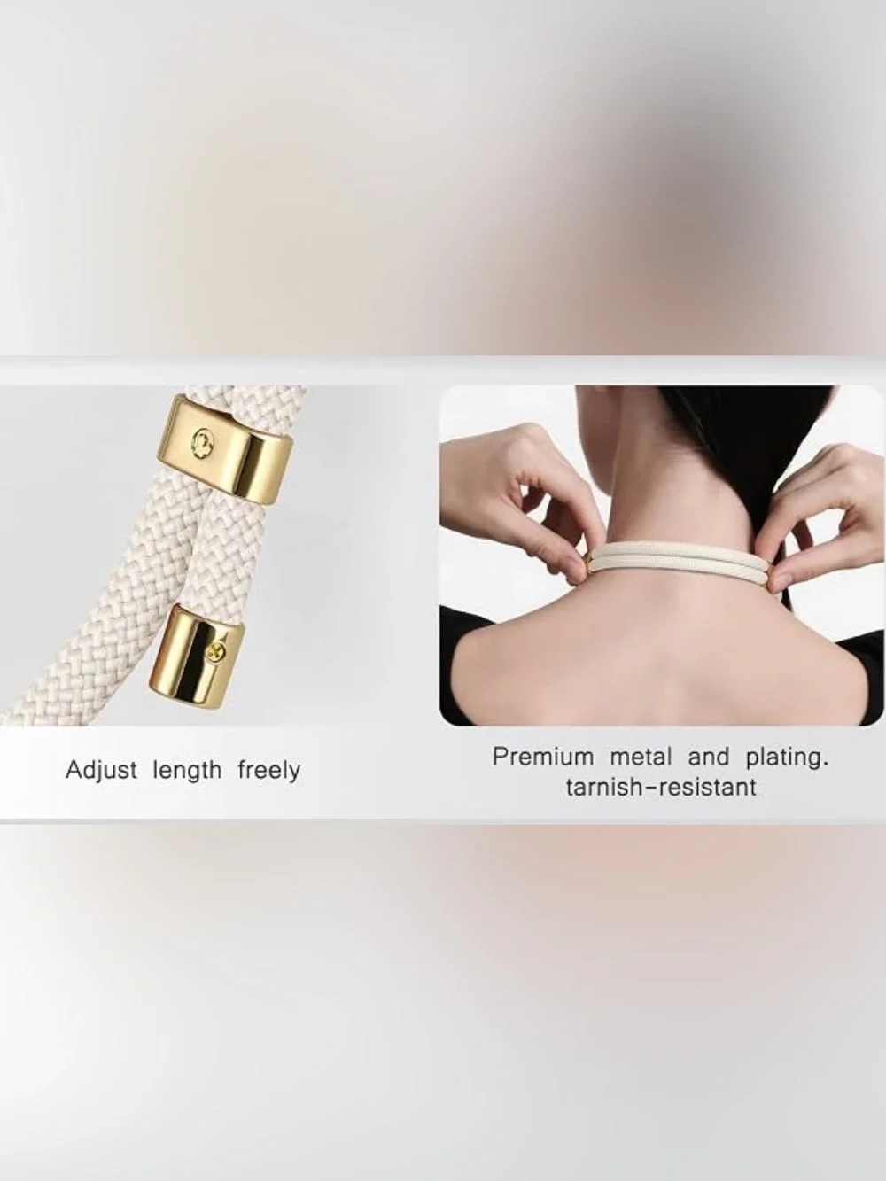 Phone Lanyard Bundle: Crossbody & Gold Chain Wrist Strap